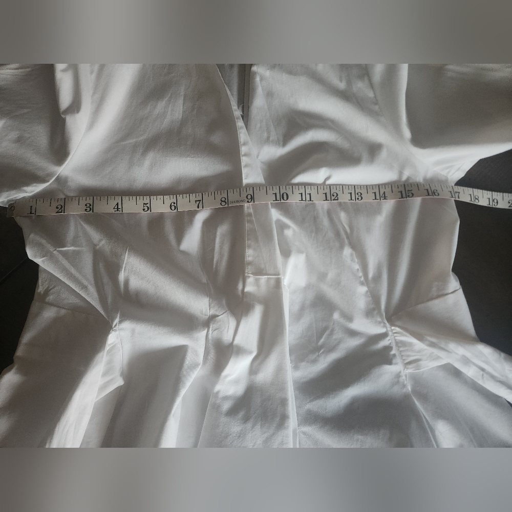 Zara Elegant White Wrap Tunic Med - Picture 5 of 7